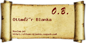 Ottmár Blanka névjegykártya